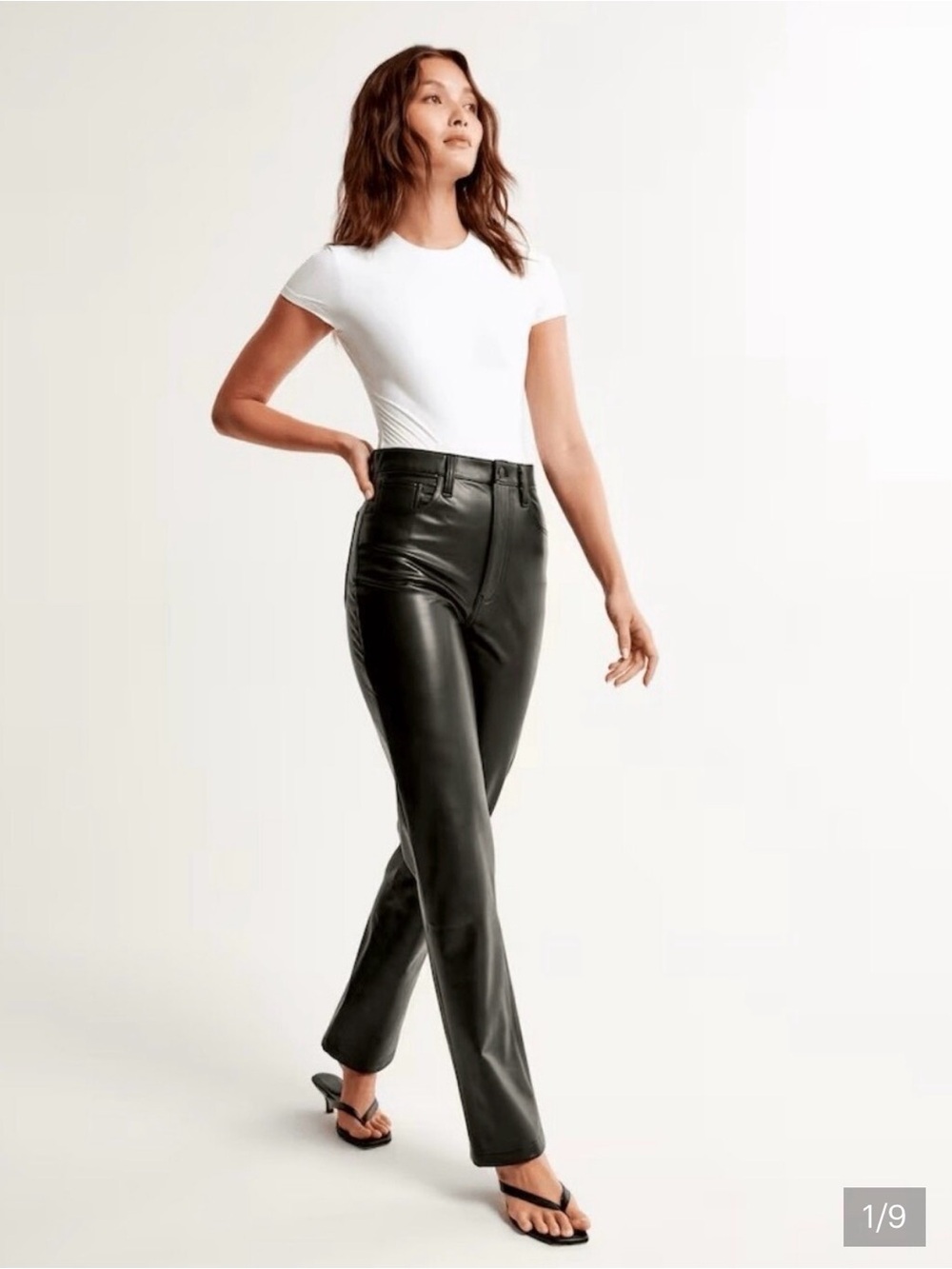 Abercrombie and Fitch 90s Straight Leather Pants